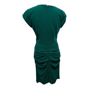 BCBGMaxAzria Joana Emerald Green Cap-Sleeve Sheath Dress